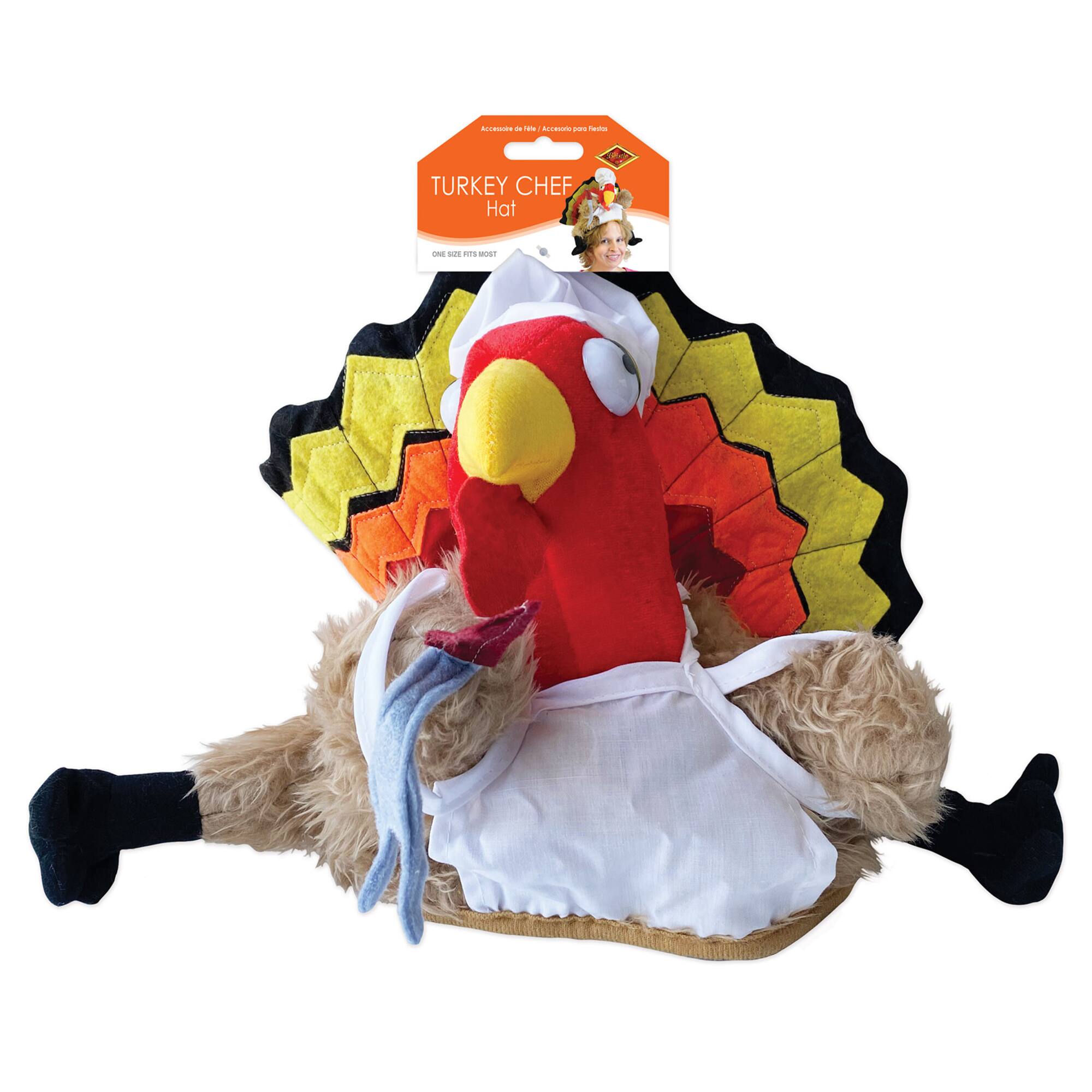 Beistle Chef Turkey Plush Hat